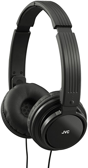 JVC HA-S200 Foldable Lightweight Portable Over-Ear Headphones - Black