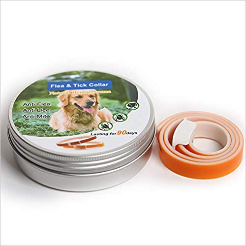 Flea and Tick Collar for Dogs - Flea Prevention Collar for Dogs - One Size Fits All - Easily Adjustable and Waterproof Design - Advanced Natural Flea and Tick Control Collar