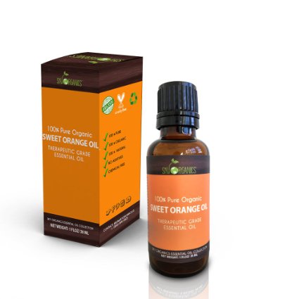 Best Orange Essential Oil By Sky Organics-100 Pure Therapeutic Grade Organic Sweet Orange Oil For Diffuser Aromatherapy Massage Oil Stress and Detox - Citrus Scented Oil For Candles and DIY -1oz