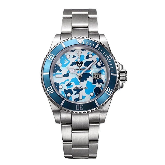 Mechanical watch for men automatic watches waterproof stainless steel two-tone