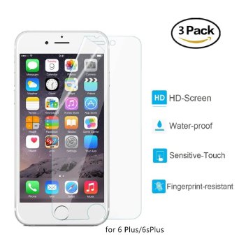Ultra-Clear High Definition (HD) Screen Protectors for iPhone 6 Plus and iPhone 6s Plus (3-Pack)
