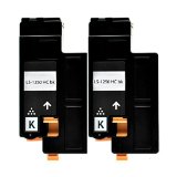 INKUTEN  2 - PACK Compatible Dell 3K9XM  331-0778 High Yield Black Toner Cartridge for Color Laser 1250c 1350cnw 1355cn 1355cnw C1760nw C1765nf C1765nfw Multifunction 1355cn 1355cnw