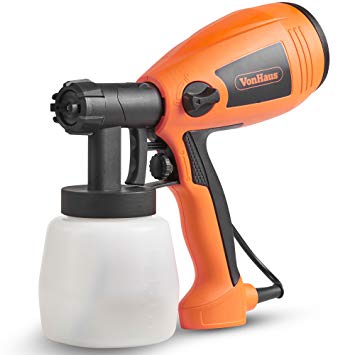 VonHaus 400W Paint Sprayer - Spray Gun For Fencing, Ceilings, Walls, Floors & More – 800ml Cup Capacity, Adjustable Pattern & Flow For Even Coverage