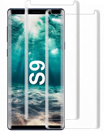 Galaxy S9 Screen Protector, [2 Pack] Case Friendly,Bubble-Free,9H Hardness 3D Curved, Scratch-Resistant for Samsung S9 Tempered Glass Screen Protector