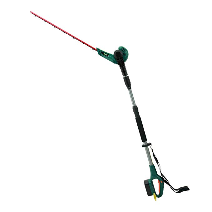 EAST 20V Li-ion Cordless 2 in 1 Pole Hedge Trimmer with Rotating Handle, 20" - Battery & Charger Included
