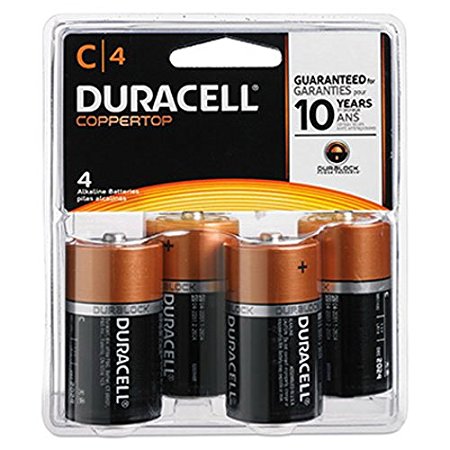 DURMN1400R4ZX - Duracell MN1400R4Z C Size Alkaline General Purpose Battery, 4 Count