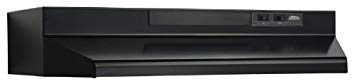 Broan F403023 30-Inch Two-Speed 4-Way Convertible Range Hood, Black