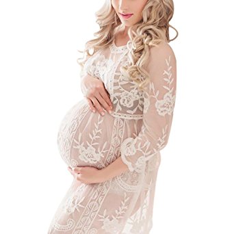 YUNF Maternity Photography Props Sexy Maternity Dress Fancy Maternity Lace Dress