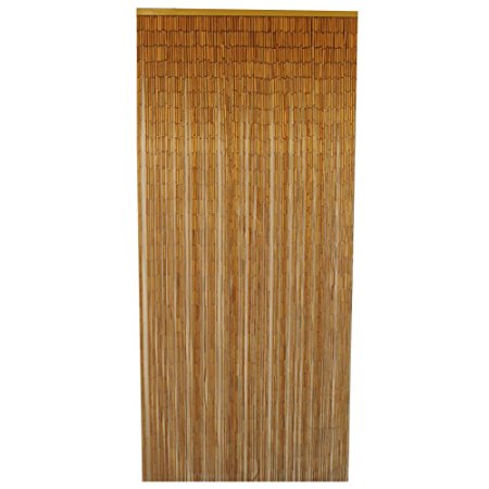 Bamboo Curtains with 125 Strands in Natural Finish