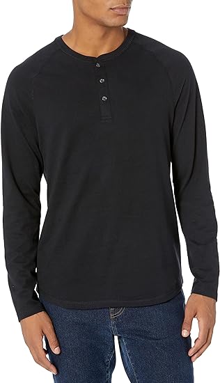 Amazon Essentials Mens Long-Sleeve Henley Shirt