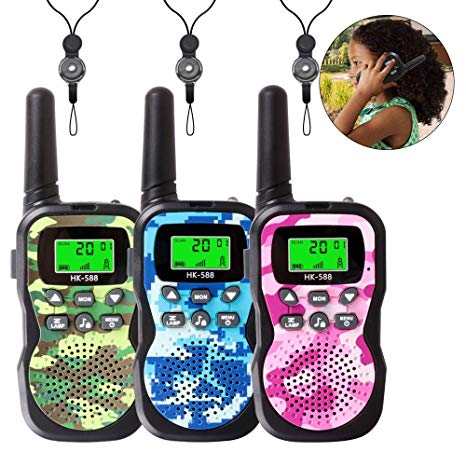Kids Walkie Talkies, Radio Toy & Handheld 5 Miles Long Range 22 Channel, Kids Toys Outdoor Adventure Camping Game Parent-Child Interaction Gift for Children