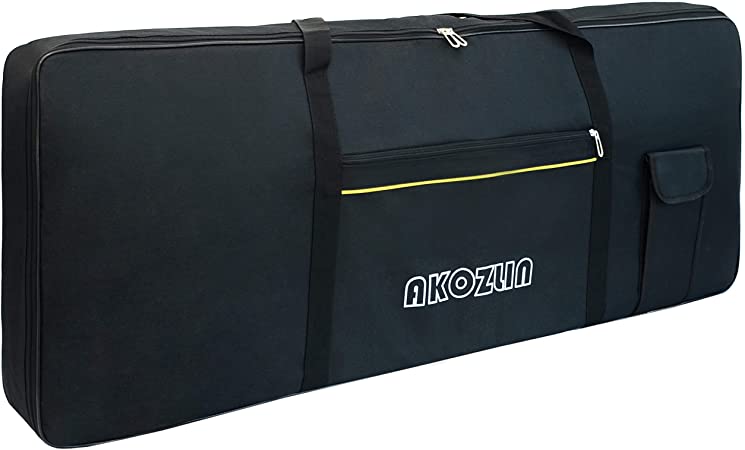 AKOZLIN 76 Keys Portable Padded Keyboard Case,Dimension 46"x5.3"x18", Electric Piano Keyboard Gig Bag