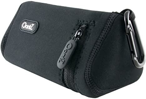 [Official] OontZ Angle 3 Bluetooth Portable Speaker Carry Case, Neoprene Travel Bag with Aluminum Carabiner, OontZ Logo on side & reinforced zipper, also fits OontZ Angle PLUS, by Cambridge SoundWorks