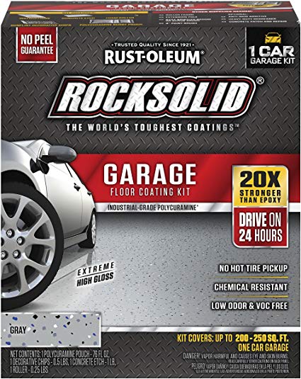 Rust-Oleum 60003 RockSolid 1 Car Garage Floor Coating Kit, Gray