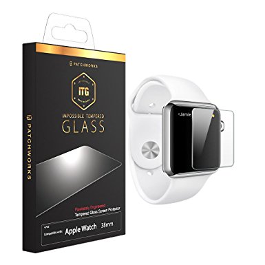 Patchworks® ITG PLUS for Apple Watch 42mm - "Made in Japan" soda-lime glass, Finished in Korea, Impossible Tempered Glass Screen Protector
