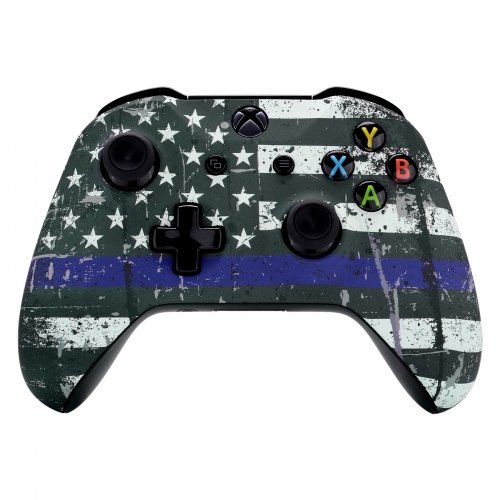 Xbox One Wireless Controller for Microsoft Xbox One - Custom Soft Touch Feel - Custom Xbox One Controller (Blue Line)