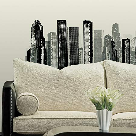 RoomMates RMK1602GM Cityscape Peel and Stick Giant Wall Decal