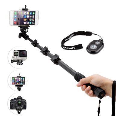 Selfie StickProfessional Handheld Durable Extendable Yunteng Monopod with URPOWER Bluetooth Remote Control for iPhone 6 Plus 6S 6 5S Samsung Galaxy Note 5 S6 Edge S6 S5 S4 Gopro Hero Cameras