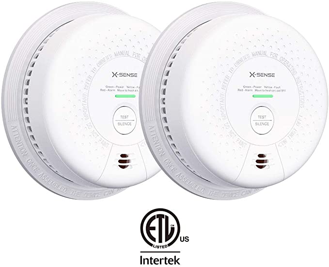 [2-Pack] X-Sense SC03 Combination Smoke Carbon Monoxide Alarm and SD03 Smoke Alarm Bundle