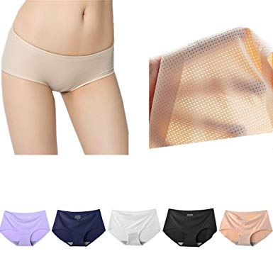 XNWYTECH Women Underwear, Seamless Briefs Panties - No Show Panty Line Yoga Pants, Women's Panty Mid-Rise Spandex