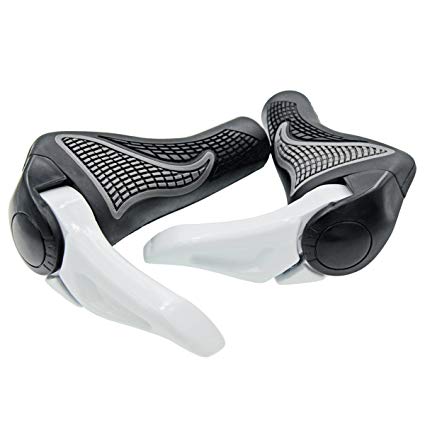 PRUNUS Bike Grips Rubber Ergonomic Antislip Handlebar Grips for MTB Bicycle Mountain,Suitable for 22.2mm Bike Handlebar with Free Grips Wrench