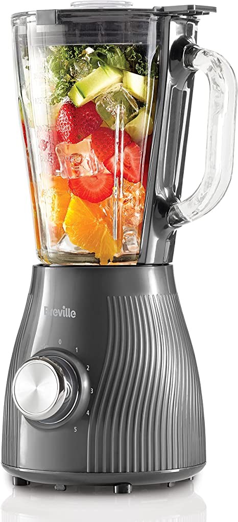 Breville Flow Jug Blender & Smoothie Maker | 700W | 1.75L Glass Jug | Slate Grey [VBL242]