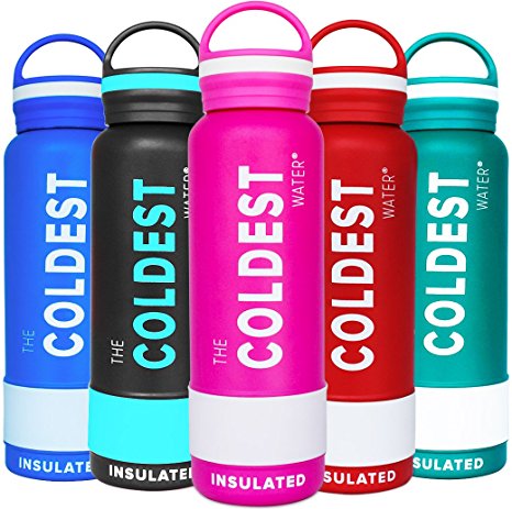 The Coldest Water Bottle Vacuum Insulated Stainless Steel Hydro Travel Mug - Ice Cold Up to 36 Hrs / Hot 13 Hrs Double Walled Flask - Best Sports Canteen