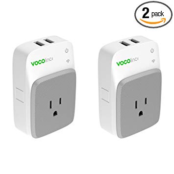 VOCOlinc PM3 Smart Plug Outlet with 2 USB Charging Ports, Energy Monitoring, Adjustable Night Light, Works with Apple HomeKit, Alexa and Google Assistant, No hub required, Wi-Fi 2.4GHz