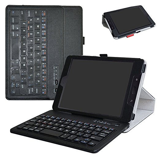 ZenPad Z8s ZT582KL / Z8 ZT582KL-VZ1 Bluetooth Keyboard Case,Mama Mouth Slim Stand PU Leather Cover With Romovable Bluetooth Keyboard For 7.9" Asus ZenPad Z8s ZT582KL / Z8 ZT582KL-VZ1 Tablet,Black