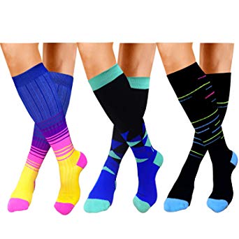 ACTINPUT Compression Socks (20-30mmHg) For Women&Men - Best for Running,Travel,Cycling,Pregnant