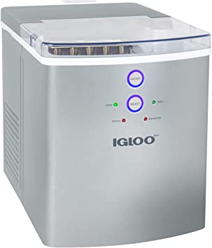 Igloo ICEB33SL 33-Pound Automatic Portable Countertop Ice Maker Machine, Silver