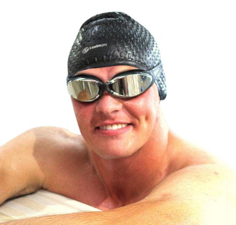 i-Swim Pro Silicone Swim Caps For Adults - Long Hair - Comfortable Fit - Swim Cap Set Includes Nose Clip And Ear Plugs