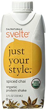 CalNaturale Svelte Organic Protein Shake, Spiced Chai, 11 Ounce