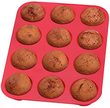 Top Rated Bellemain 12-Cup Non-Stick Muffin and Quiche Pan 100% Silicone, Nonstick, and Easy to Clean-Perfect for Mini Quiche and Pizza Muffins!