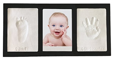 Clay Handprint & Footprint Keepsake Photo Wall Frame - Black