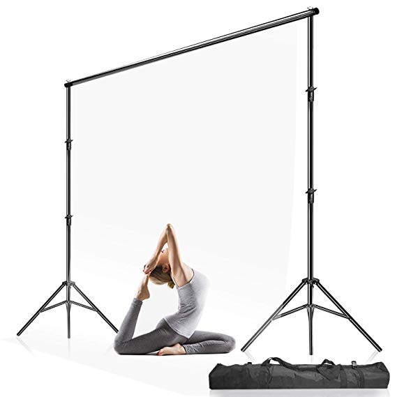 Julius Studio 10 ft Max Wide Adjustable Background Support Stand/Equipment used in Photo Video Studio for Backdrops with, Muslins with Carry Bag, LNA1106