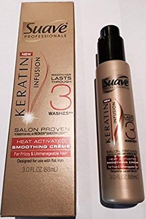 Suave Professionals ~ Keratin Infusion Heat Activated Smoothing Creme 3oz (Quantity 1)