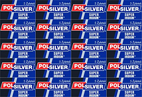 Polsilver Super Iridium Double Edge Razor Blades (100 Blade Pack)