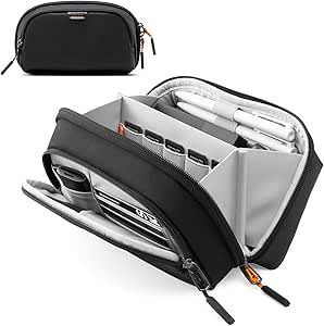 Inateck Electronics Organizer, Splashproof Travel Cable Organizer, Travel Organizer Tech Pouch Electronics Accessories Carrying Case Organizer, Travel Organizer Bag Pouch-Black