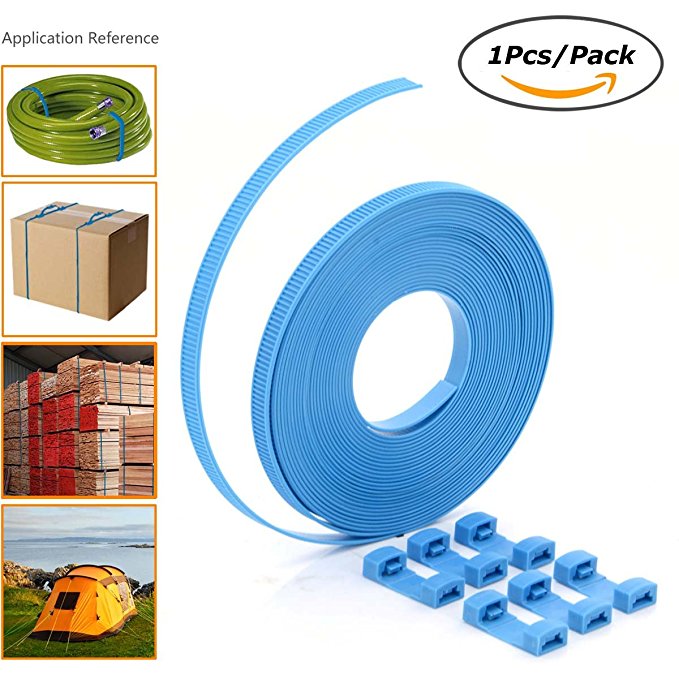 Zip Ties,U-TIMES Nylon Cable Ties For Binding Baggage Cargo,Ultra Long 8 Meters Cable Roll With Connectors - Without Scissors - 1 Pcs/Pack