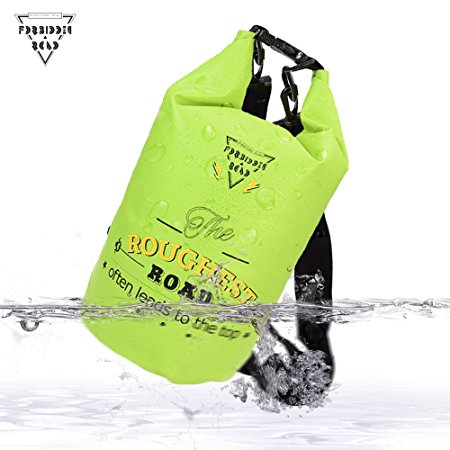 Forbidden Road 2L 5L 10L 15L 20L Waterproof Dry Bag ( 8 Colors) Dry Sack Roll Top Dry Compression Sack Keeps Gear Dry for Kayaking Boating Camping Canoeing Fishing Skiing Snowboarding