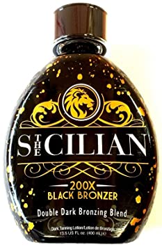 The Sicilian 200X Double Dark Black Bronzer Tanning Lotion 13.5 oz - New 2020 Tan Lotion