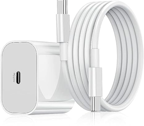 Original iPhone 15/15 Pro / 15 Pro Max 20w Charger Adapter Dock with 3.3ft C to C Charging Data Cable