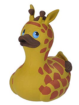 Wild Republic Rubber Ducks, Bath Toys, Kids Gifts, Pool Toys, Water Toys, Giraffe, 4"