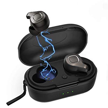 Wireless Earbuds Bluetooth，True Bluetooth 5.0 Headphones Built-in Mic with Portable Power Case IPX6 Waterproof for Sports Running