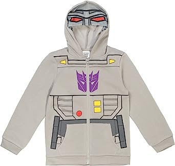 Transformers Megatron Bumblebee Fleece Zip Up Pullover Hoodie Little Kid to Big Kid