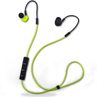 MAXBO Heart-Shaped Bluetooth Headphones Wireless Bluetooth Stereo Gym Sport Noise Cancelling Headset with Microphone and Memory Wire for Apple Samsung HTC LG Sony Cell PhonesDevices Green
