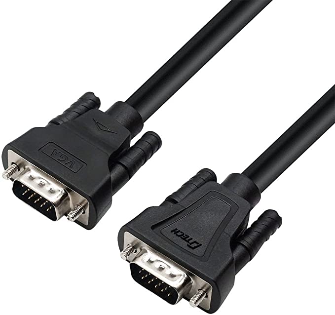 DTECH VGA Male to Male Cable 10 Feet Long PC Computer Monitor Cord 1080p High Resolution (3 Meter, Black)