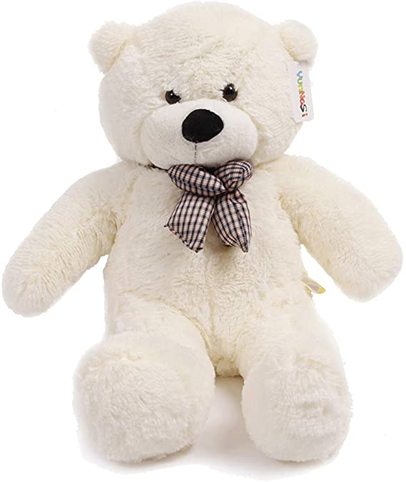 YunNasi Big Teddy Bear Giant Teddy Bear Stuffed Animals Bear Plush Toys Soft (White, 47 Inches)