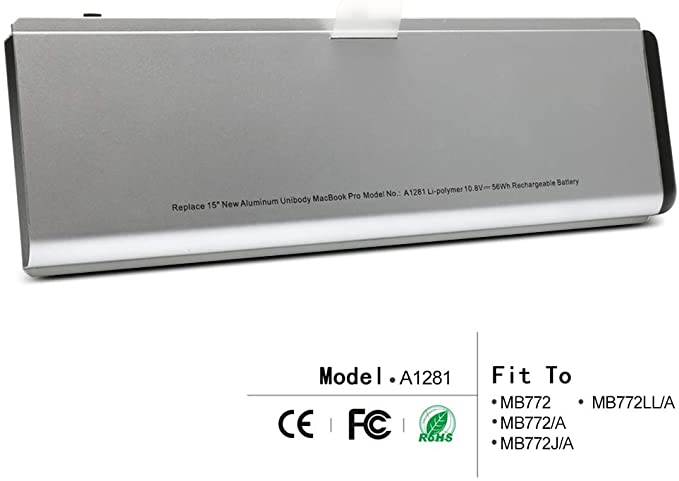 LQM New Laptop Battery For Apple MacBook Pro 15” A1281 A1286 (2008 Version), fit MB772 MB772/A MB772J/A MB772LL/A